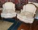 Gorgeous Pair French Carved French Louis Xv Bergere Lounge Club Chairs C1920s