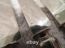 Gorgeous & rare french 950 silver 12 fruit knives Louis XVI st russian Puiforcat