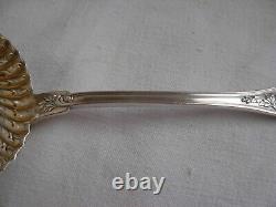 H SOUFFLOT, ANTIQUE FRENCH STERLING SILVER SUGAR SIFTER SPOON, LATE 19th CENTURY
