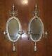 Huge Antique French Louis Xvi Mirrored Wall Sconces Colombia Lichte Silver