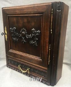 Heavy antique french cabinet furniture 1930's bronze handle Louis XVI style