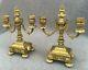 Heavy Antique Pair Of French Gilded Bronze Candlesticks 19th Century Louis Xvi