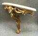 Heavy Vintage French 1960's Corner Shelf Marble And Brass Louis Xv Style 8 Lb