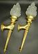 Imposing Pair Of Torch Sconces Louis Xvi Style Hands Bronze French Antique