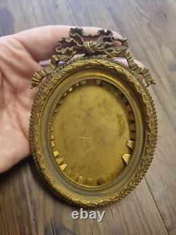 Interesting Antique French LOuis XV Pair Of Oval Picture Frame 14 X 9,5 Total