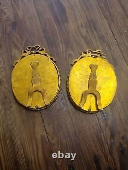 Interesting Antique French LOuis XV Pair Of Oval Picture Frame 14 X 9,5 Total