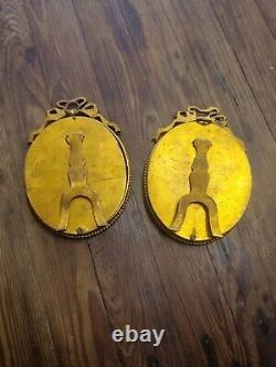 Interesting Antique French LOuis XV Pair Of Oval Picture Frame 14 X 9,5 cm