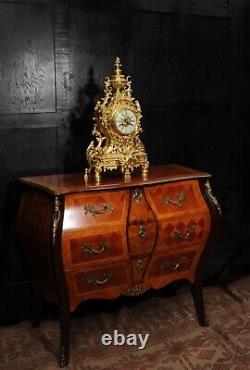 Japy Freres Louis XV Baroque Gilt Bronze Antique French Clock