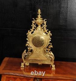 Japy Freres Louis XV Baroque Gilt Bronze Antique French Clock