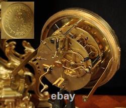 Japy Freres Louis XV Baroque Gilt Bronze Antique French Clock