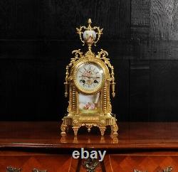 Japy Freres Louis XVI Ormolu and Sevres Porcelain Antique French Clock