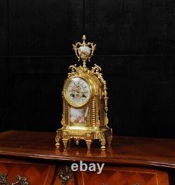 Japy Freres Louis XVI Ormolu and Sevres Porcelain Antique French Clock