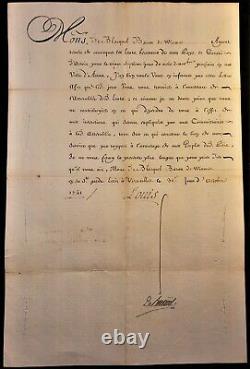 KING LOUIS XV SIGNED CONVOCATION LETTER 1741 König von Frankreich Rey Luis XV