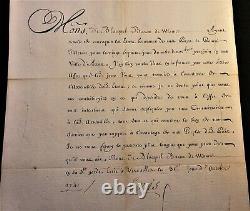 KING LOUIS XV SIGNED CONVOCATION LETTER 1741 König von Frankreich Rey Luis XV