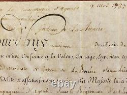 King Louis XVI Autograph Document On Parchment In Frame Signed On May 9, 1783