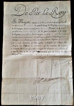 King Louis XVI Signed Captain's Nomination In Infantry Regiment Of Lorraine 1779