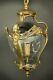 Lantern Bulging, Louis Xv Style Bronze & Glass French Antique