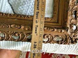 Large Ornate French Provincial Louis XVI Rococo Carved Wood Frame Antique 28
