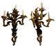 Large Pair Antique French Louis Xv Rococo Sea Nymph Gilt Bronze Ormolu Sconces