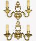 Large Pair Of Sconces Louis Xv / Baroque Style Bronze French Antique