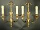 Large Pair Of Sconces, Louis Xvi Style, Early 1900 Bronze French Antique