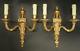 Large Pair Of Sconces Ram Heads Decor Louis Xvi Style Bronze French Antique