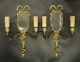 Large Pair Of Sconces-mirrors Louis Xvi Style Bronze French Antique