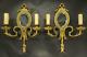 Large Pair Of Sconces-mirrors Louis Xvi Style Knot Bronze French Antique
