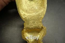 Large Pair Sconces 1 Light, Ram Heads, Louis XVI Style Bronze French Antique