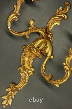 Large Pair Sconces Louis XV Style Lucien Gau, Paris Bronze French Antique