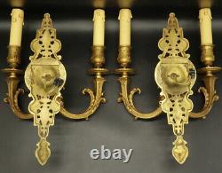 Large Pair Sconces Louis XVI Style Bronze Jollet Colin Paris French Antique