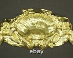 Large Pediment Louis XV Style Early 1900 Bronze French Antique