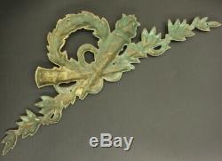 Large Pediment, Louis XVI Style, Early 1900 Bronze French Antique