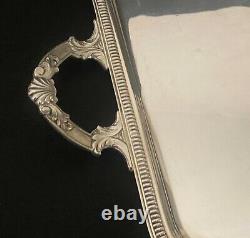 Large Silverplated French Antique Serving Tray by François Frionnet Louis XVI