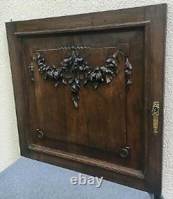 Large antique french Louis XVI style furniture door 1930's bronze key hole