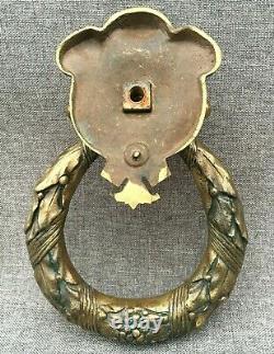 Large antique french door knocker bronze early 1900's Louis XVI mansion castle