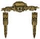 Large Antique French Furniture Ornaments Set 19th Century Gilded Bronze