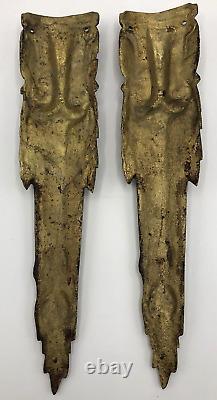 Large antique french furniture ornaments set 19th century gilded bronze