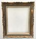 Large Antique French Picture Frame Mid-1900's Louis Xv Rocaille Golden Wood