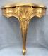 Large Antique French Shelf Console Mid-1900's Gilded Wood Stucco Louis Xv