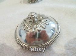 Late 19th c french 950 silver sugar bowl for 2 Louis XIV st Boin Taburet