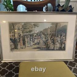 Louis Ernest Sahib Agustin Etching Aguatint Antique French Signed Rare Framed