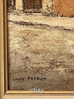 Louis Perat Antique French Cityscape Landscape Oil Painting Old Modern France 62