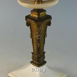 Louis Philippe Gilt Bronze and Alabaster French Candlesticks Candleholder Set