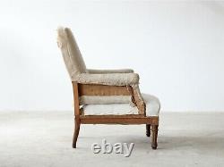 Louis Philippe Square Back Armchair, French 19th Century, for Reupholstery