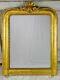 Louis Philippe Gilded Mantle Mirror With Decorative Pediment And Original Glass