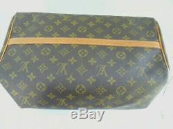 Louis Vuitton French Co. USA Monogram Large Satchel Handbag Purse VINTAGE