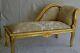 Louis Xv Arm Chair French Style Bench Vintage Furniture Gold White Satin