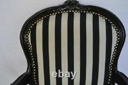 Louis XV Arm Chair French Style Chair Vintage Black And White