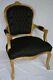 Louis Xv Arm Chair French Style Chair Vintage Furniture Black And Gold Wood